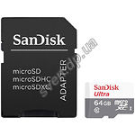 Изображение microSD XC 64Gb SanDisk Class 10 UHS-I (c переходником на SD, SDSQUNB-064G-GN3MA) Фото microSD XC 64Gb SanDisk Class 10 UHS-I (c переходником на SD, SDSQUNB-064G-GN3MA)
