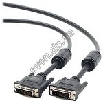 Изображение Кабель Cablexpert CC-DVI2-BK-6 DVI-D 24к/24к 1.8 м black dual link Фото Кабель Cablexpert CC-DVI2-BK-6 DVI-D 24к/24к 1.8 м black dual link