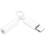 Фото Звуковой переходник HOCO LS34 White (6931474783745) Lightning male на 3.5mm female Audio #1