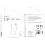 Фото Звуковой переходник HOCO LS34 White (6931474783745) Lightning male на 3.5mm female Audio #4