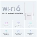Изображение Усилитель Wi-Fi сигнала Mercusys ME70X, AX1800, 1хGE LAN #4 Фото Усилитель Wi-Fi сигнала Mercusys ME70X, AX1800, 1хGE LAN #4