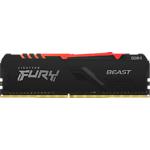 Фото DDR-4 8GB 3600МГц Kingston FURY Beast RGB (KF436C17BB2A/8)