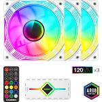 Изображение Вентилятор 120мм GAMEMAX KF300 WH, 3 шт KIT White ARGB #8 Фото Вентилятор 120мм GAMEMAX KF300 WH, 3 шт KIT White ARGB #8