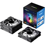Изображение Вентилятор 120мм GAMEMAX KF300 BK, 3 шт KIT Black ARGB #7 Фото Вентилятор 120мм GAMEMAX KF300 BK, 3 шт KIT Black ARGB #7