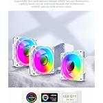 Изображение Вентилятор 120мм GAMEMAX KF300R WH, 3 шт KIT White ARGB, Реверсивные #10 Фото Вентилятор 120мм GAMEMAX KF300R WH, 3 шт KIT White ARGB, Реверсивные #10