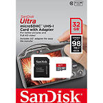 microSD HC 32GB SanDisk Ultra A1 Class 10 UHS-I (SDSQUA4-032G-GN6IA) c SD переходником - фото