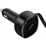Изображение Автомобильное ЗУ Baseus CGTX000001 Black, Enjoyment Retractable Type-C+Lightning,30W #1 Фото Автомобильное ЗУ Baseus CGTX000001 Black, Enjoyment Retractable Type-C+Lightning,30W #1