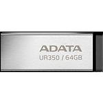 Фото USB Flash 64Gb A-DATA UR350 Silver-Black USB3.2 (UR350-64G-RSR/BK)