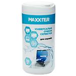 Чистящие салфетки Maxxter CW-SCR100-01 для очистки дисплеев, туба 100 шт - фото