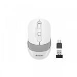 Изображение Мышка A4tech FG10CS Air Grayish White, беспроводная, бесшумная, аккумулятор, USB, 2000dpi Фото Мышка A4tech FG10CS Air Grayish White, беспроводная, бесшумная, аккумулятор, USB, 2000dpi