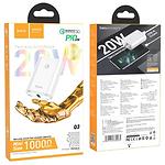 Изображение Внешний аккумулятор Power Bank Hoco Q3 Mayflower 10000mAh White (6931474742902) PD20W, QC3.0 #4 Фото Внешний аккумулятор Power Bank Hoco Q3 Mayflower 10000mAh White (6931474742902) PD20W, QC3.0 #4