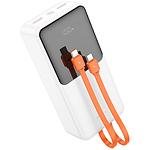 Изображение Внешний аккумулятор Power Bank Hoco J119B Sharp 30000mAh White (6942007606141) QC3.0, 22.5W + PD20W Фото Внешний аккумулятор Power Bank Hoco J119B Sharp 30000mAh White (6942007606141) QC3.0, 22.5W + PD20W