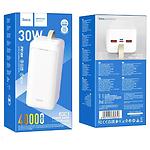 Изображение Внешний аккумулятор Power Bank Hoco J111C Smart 40000mAh White (6931474795816) QC3.0, PD 30W #4 Фото Внешний аккумулятор Power Bank Hoco J111C Smart 40000mAh White (6931474795816) QC3.0, PD 30W #4