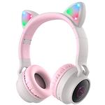 Изображение HOCO W27 Cat ear Bluetooth Pink-Grey (6931474718457) наушники с микрофоном накладные #2 Фото HOCO W27 Cat ear Bluetooth Pink-Grey (6931474718457) наушники с микрофоном накладные #2