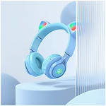 Изображение HOCO W39 Cat kids Bluetooth Blue (6931474779250) наушники с микрофоном накладные #2 Фото HOCO W39 Cat kids Bluetooth Blue (6931474779250) наушники с микрофоном накладные #2