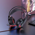 Фото HOCO W105 Joyful gaming Red (6931474754165) наушники с микрофоном накладные #3