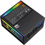 Фото Блок питания GAMEMAX RGB850 PRO 80+Gold 850W, ARGB ring fan 140мм, модульный #7