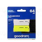 Изображение USB Flash 64Gb GOODRAM UME2 Mix 2-Pack (UME2-0640MXR11-2P) набор 2 шт #1 Фото USB Flash 64Gb GOODRAM UME2 Mix 2-Pack (UME2-0640MXR11-2P) набор 2 шт #1