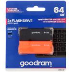 Изображение USB Flash 64GB GOODRAM UME3 Mix USB3.2 2-Pack (UME3-0640MXR11-2P) набор 2 шт, R/W 60/20Mb/s #1 Фото USB Flash 64GB GOODRAM UME3 Mix USB3.2 2-Pack (UME3-0640MXR11-2P) набор 2 шт, R/W 60/20Mb/s #1