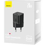 Изображение Сетевое ЗУ Baseus CCGN050101 Black, GaN5 Fast Charger Type-C, 20W #3 Фото Сетевое ЗУ Baseus CCGN050101 Black, GaN5 Fast Charger Type-C, 20W #3
