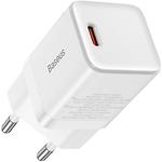 Изображение Сетевое ЗУ Baseus CCGN010102 White, GaN3 Fast Charger Type-C, 30W Фото Сетевое ЗУ Baseus CCGN010102 White, GaN3 Fast Charger Type-C, 30W