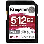 Фото SD XC 512 GB Kingston Canvas React Plus UHS-II U3 V60 (SDR2V6/512GB) R280/W150