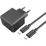 Фото Сетевое ЗУ Hoco CS13A Black (6942007603843) Type-C, PD20W + Cable Type-C #1