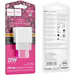Изображение Сетевое ЗУ Hoco CS13A White (6942007603812) Type-C, PD20W #4 Фото Сетевое ЗУ Hoco CS13A White (6942007603812) Type-C, PD20W #4