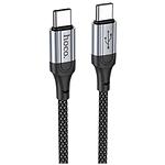 Фото Кабель HOCO X102 Black (6942007608787) Type-C/Type-C, 1м, 3A, nylon/aluminum
