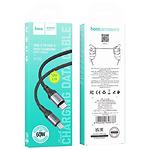 Фото Кабель HOCO X102 Black (6942007608787) Type-C/Type-C, 1м, 3A, nylon/aluminum #2