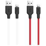 Изображение Кабель HOCO X21 Black-White (6957531071365) USB/Lightning, 1м, 2A, silicone+TPE #1 Фото Кабель HOCO X21 Black-White (6957531071365) USB/Lightning, 1м, 2A, silicone+TPE #1