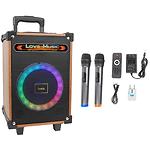 Изображение HOCO HA2 Wave Wooden (6942007604123) портативная колонка 45W, 4.5Ah аккум, BT, USB/SD, 2 микрофона #4 Фото HOCO HA2 Wave Wooden (6942007604123) портативная колонка 45W, 4.5Ah аккум, BT, USB/SD, 2 микрофона #4