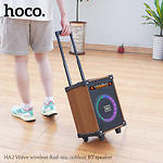 Изображение HOCO HA2 Wave Wooden (6942007604123) портативная колонка 45W, 4.5Ah аккум, BT, USB/SD, 2 микрофона #5 Фото HOCO HA2 Wave Wooden (6942007604123) портативная колонка 45W, 4.5Ah аккум, BT, USB/SD, 2 микрофона #5