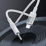 Изображение Звуковой переходник HOCO UPA27 White (6942007612524) Lightning male на 3.5mm male Audio cable 1.2м #3 Фото Звуковой переходник HOCO UPA27 White (6942007612524) Lightning male на 3.5mm male Audio cable 1.2м #3