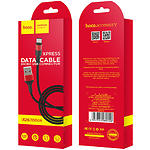 Фото Кабель HOCO X26 Black-Red (6957531080220) USB/Micro-USB, 1м, 2A, 18W, nylon+aluminum #3