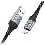 Фото Кабель HOCO X102 Black (6942007608763) USB/Micro-USB, 1м, 2.4A, nylon/aluminum #3