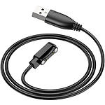 Фото Кабель HOCO Y18 Black (6942007605267) USB Smart sports watch charging, 1м, зарядка смарт-часов #1