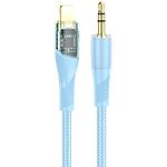 Переходник HOCO UPA25 Blue (6931474791160) Lightning male на 3.5mm male Audio cable 1м - фото