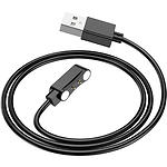 Фото Кабель HOCO Y15 Black (6942007603058) USB Smart sports watch charging, 1м, зарядка смарт-часов #1