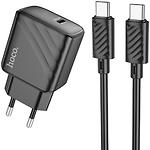 фото Мережевий ЗП Hoco CS22A Black (6942007609937) Type-C, QC, PD30W + Cable Type-C