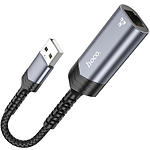 Изображение Адаптер сетевой HOCO UA26 Metal Gray (6942007611954) USB-A --> LAN Ethernet 10/100 Мб/с RJ-45 #1 Фото Адаптер сетевой HOCO UA26 Metal Gray (6942007611954) USB-A --> LAN Ethernet 10/100 Мб/с RJ-45 #1