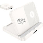 Изображение Беспроводное Wireless ЗУ HOCO CQ7 3-in-1 White (6942007617161) 2.5-15W iWatch+SAM #1 Фото Беспроводное Wireless ЗУ HOCO CQ7 3-in-1 White (6942007617161) 2.5-15W iWatch+SAM #1