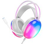 Изображение HOCO W109 Rich gaming White (6942007609012) наушники с микрофоном накладные, RGB Led #1 Фото HOCO W109 Rich gaming White (6942007609012) наушники с микрофоном накладные, RGB Led #1