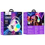 Изображение HOCO W109 Rich gaming White (6942007609012) наушники с микрофоном накладные, RGB Led #2 Фото HOCO W109 Rich gaming White (6942007609012) наушники с микрофоном накладные, RGB Led #2