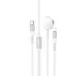Изображение Беспроводное Wireless ЗУ HOCO CW54 2-in-1 White (6942007611398) 20/2.5W iP+iWatch Фото Беспроводное Wireless ЗУ HOCO CW54 2-in-1 White (6942007611398) 20/2.5W iP+iWatch