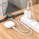 Изображение Беспроводное Wireless ЗУ HOCO CW54 2-in-1 White (6942007611398) 20/2.5W iP+iWatch #3 Фото Беспроводное Wireless ЗУ HOCO CW54 2-in-1 White (6942007611398) 20/2.5W iP+iWatch #3