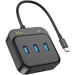 Концентратор HUB USB 3.1 HOCO HB35 (6931474799005) Type-C --> Gigabit RJ-45 + 3* USB-A 3.0 - фото