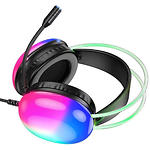 Изображение HOCO W109 Rich gaming Black (6942007609005) наушники с микрофоном накладные, RGB Led #3 Фото HOCO W109 Rich gaming Black (6942007609005) наушники с микрофоном накладные, RGB Led #3