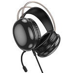 Изображение HOCO W109 Rich gaming Black (6942007609005) наушники с микрофоном накладные, RGB Led #4 Фото HOCO W109 Rich gaming Black (6942007609005) наушники с микрофоном накладные, RGB Led #4