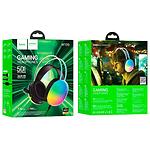 Изображение HOCO W109 Rich gaming Black (6942007609005) наушники с микрофоном накладные, RGB Led #6 Фото HOCO W109 Rich gaming Black (6942007609005) наушники с микрофоном накладные, RGB Led #6